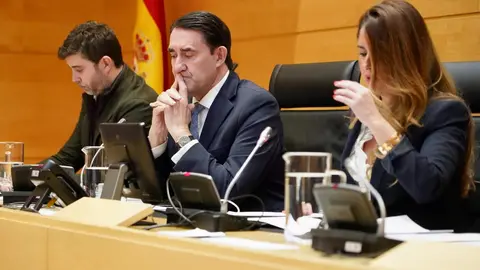 Comparecencia del consejero de Medio Ambiente, Vivienda y Ordenación del Territorio, Juan Carlos Suárez-Quiñones, ante la Comisión de esta área para informar sobre la gestión de la campaña de incendios 2025. Foto: Leticia Pérez