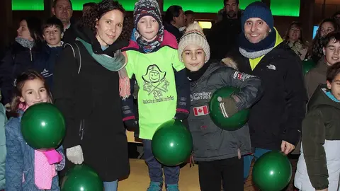 Sergio Liébana, rodeado de amigos y familiares. Foto: Peio García