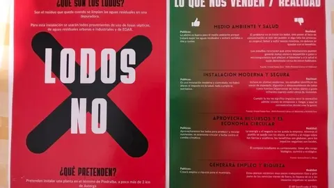 'Lodos No' ha repartido información, este martes en el mercado de Astorga, sobre el proyecto de la planta de Piedralbas.