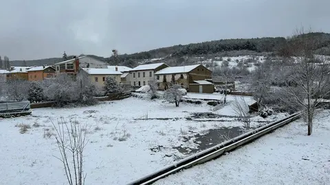 Nieve en Taranilla este viernes.