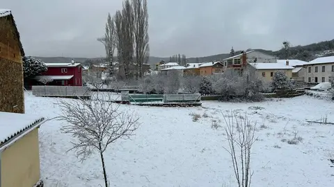 Nieve en Taranilla este viernes.
