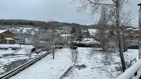 Nieve en Taranilla este viernes.