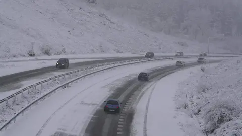 Temporal de nieve en El Bierzo. fotos: César Sánchez