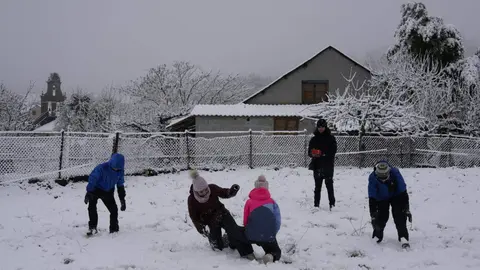 Temporal de nieve en El Bierzo. fotos: César Sánchez