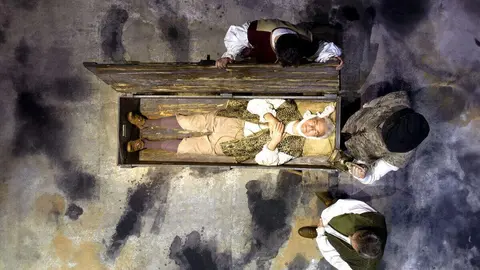 Un instante de la comedia burlesca 