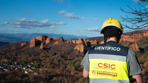 El CSIC documenta los daños ambientales y geológicos clave para la recuperación postincendio de Las Médulas. Foto: CSIC.
