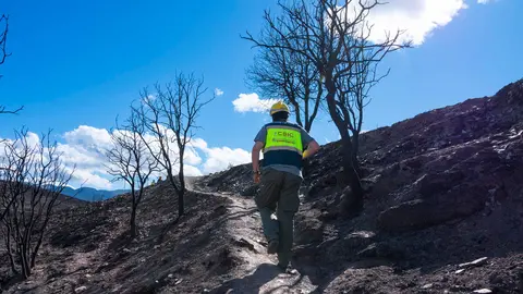El CSIC documenta los daños ambientales y geológicos clave para la recuperación postincendio de Las Médulas. Foto: CSIC.