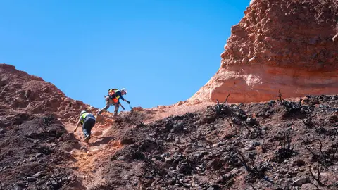 El CSIC documenta los daños ambientales y geológicos clave para la recuperación postincendio de Las Médulas. Foto: CSIC.