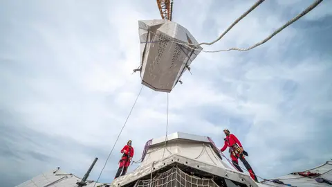 El vidrio fabricado por Tvitec será el gran protagonista visual del mirador de la Sagrada Familia de Barcelona, situado a más de 170 metros de altura, y desde el que se podrá contemplar la ciudad. Las obras del espectacular templo diseñado por Antonio Gaudí están a punto de culminar. Foto: Sagrada Familia.