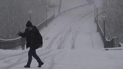 Temporal de nieve en El Bierzo. Foto: César Sánchez.