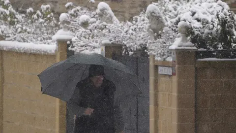 Temporal de nieve en El Bierzo. Foto: César Sánchez.