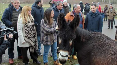 La vicesecretaria general del PSOECyL, y cabeza de lista por León a las elecciones autonómicas, Nuria Rubio, acompañada por el secretario general del PSOE de León, Javier Alfonso Cendón, y otros representantes socialistas, visita la VIII Feria Agroalimentaria Comarca de Rueda de Gradefes. Fotos: Peio García.