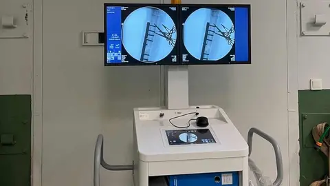 El burrito 'Pablete', un ejemplar enano de apenas ocho meses de edad y unos 80 kilos de peso, ha logrado salir adelante gracias a una operación poco habitual realizada en el Hospital Veterinario de la Universidad de León.