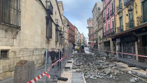 Arrancan los trabajos de remodelación de la calle Ancha de León.