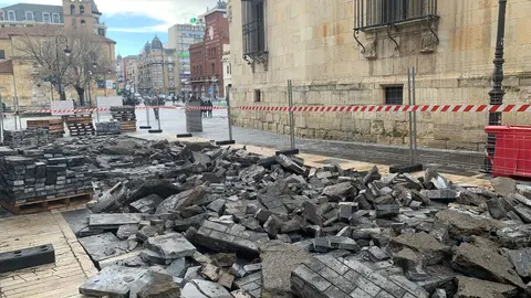 Arrancan los trabajos de remodelación de la calle Ancha de León.