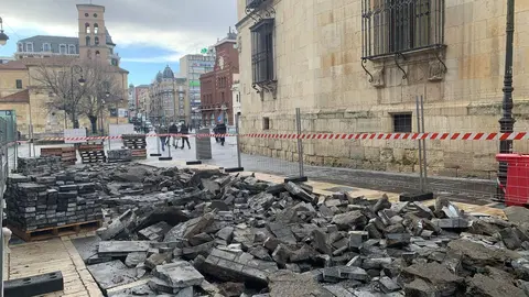 Arrancan los trabajos de remodelación de la calle Ancha de León.