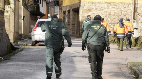 Dispositivo de búsqueda del octogenario desaparecido en Noceda del Bierzo. Foto: César Sánchez