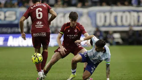 Intenso duelo en La Rosaleda entre el Málaga y la Cultural marcado en la primera mitad por el gol de Calero.