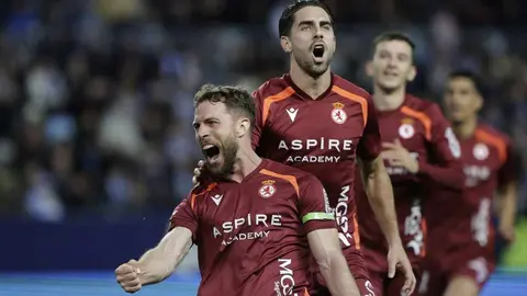 Intenso duelo en La Rosaleda entre el Málaga y la Cultural marcado en la primera mitad por el gol de Calero.