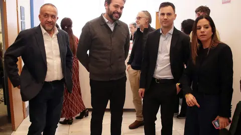 Jornada Política Municipal del PSOE de León, con la asistencia del secretario general, Javier Alfonso Cendón, la vicesecretaria general del PSOE de Castilla y León, Nuria Rubio, la secretaria adjunta a Organización y de Transparencia y Acción Democrática (CEF PSOE), Anabel Mateos, y el secretario de Política Municipal (CEF PSOE), Juan Francisco Serrano. Foto: Peio García