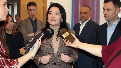 Jornada Política Municipal del PSOE de León, con la asistencia del secretario general, Javier Alfonso Cendón, la vicesecretaria general del PSOE de Castilla y León, Nuria Rubio, la secretaria adjunta a Organización y de Transparencia y Acción Democrática (CEF PSOE), Anabel Mateos, y el secretario de Política Municipal (CEF PSOE), Juan Francisco Serrano. Foto: Peio García