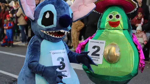 La fantasía del carnaval disfraza a León de fiesta y recorre el centro de la ciudad en un desfile lleno de humor, música y guiños a Gaudí. Fotos: Isaac Llamazares.
