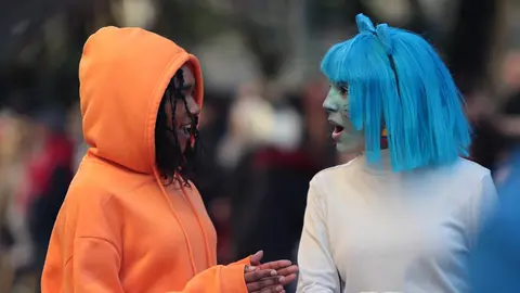Cabalgata de Carnaval en la capital leonesa. Foto: Peio García