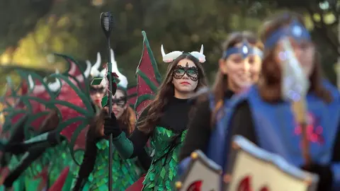 Cabalgata de Carnaval en la capital leonesa. Foto: Peio García