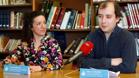 Comparecencia para anunciar la selección del Proyecto Refugio Creativo como ganador en la Convocatoria Castilla y León de Proyectos Sociales de Fundación ''la Caixa, presentación del balance de la segunda edición de las residencias artísticas y presentación de la tercera. Foto: Campillo.