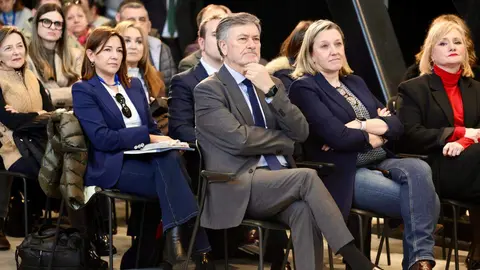 El candidato a la reelección a la Presidencia de la Junta de Castilla y León, Alfonso Fernández Mañueco, clausura el acto de presentación del programa electoral del Partido Popular de Castilla y León para las elecciones del 15 de marzo. Fotos: Campillo