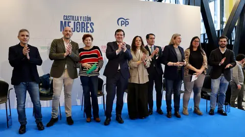 El candidato a la reelección a la Presidencia de la Junta de Castilla y León, Alfonso Fernández Mañueco, clausura el acto de presentación del programa electoral del Partido Popular de Castilla y León para las elecciones del 15 de marzo. Fotos: Campillo