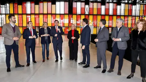 El candidato a la reelección a la Presidencia de la Junta de Castilla y León, Alfonso Fernández Mañueco, clausura el acto de presentación del programa electoral del Partido Popular de Castilla y León para las elecciones del 15 de marzo. Fotos: Campillo