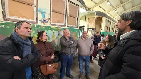 El PP de León visita talleres reparación ferrocarril.