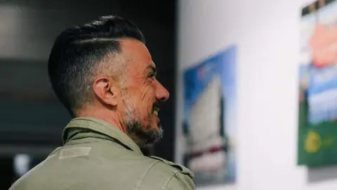 Rubén de la Barrera, en el interior del estadio, en una imagen de la Cultural.