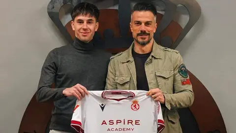 Rubén de la Barrera, en el interior del estadio, en una imagen de la Cultural.