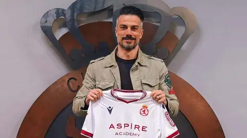 Rubén de la Barrera, en el interior del estadio, en una imagen de la Cultural.