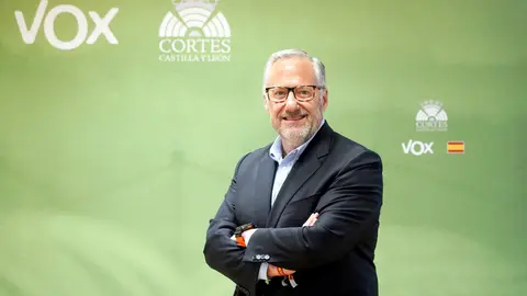 Carlos Pollán, candidato a la presidencia de la Junta de Castilla y León por Vox. Foto: Leticia Pérez.