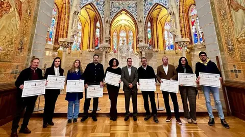 Nombramiento de los medios de comunicación como embajadores del Palacio de Gaudí de Astorga, con motivo del centenario de la muerte del arquitecto catalán.
