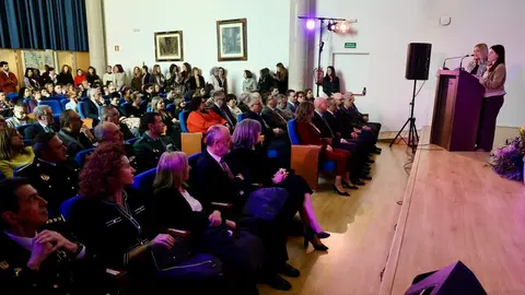 Acto conmemorativo del Día Internacional de la Mujer en León en el que participan la rectora de la ULE, Nuria González; el alcalde de la capital, José Antonio Diez; el presidente de la Diputación Provincial, Gerardo Álvarez Courel y el delegado territorial de la Junta, Eduardo Diego. Foto: Campillo.