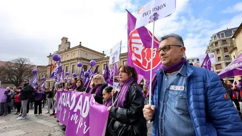 La Comisión 8M organiza una manifestación en León por el Día Internacional de la Mujer. Foto: Campillo.