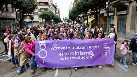 La Comisión 8M organiza una manifestación en León por el Día Internacional de la Mujer. Foto: Campillo.