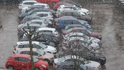 La nieve regresa a la capital leonesa. Foto: Campillo