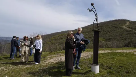 Homenaje al bombero forestal soriano, Nacho Rumbao, fallecido el 17 de agosto en Espinoso de Compludo, durante las labores de extinción del incendio de Llamas de Cabrera. Foto: César Sánchez.