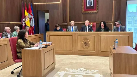 El pleno municipal del Ayuntamiento de León ha regresado este viernes a San Marcelo. Nueva imagen y nuevo diseño institucional de estreno en el pleno extraordinario. Fotos: AytoLeón