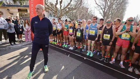Salida de la XVI edición de la Media Maratón de León y la Carrera 5K , a las que acude el alcalde de la ciudad, José Antonio Diez. Foto: Campillo.
