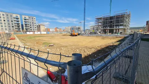 Imagen de la parcela en la que se ubicará el nuevo súper de Alimerka, el más grande de todo León.