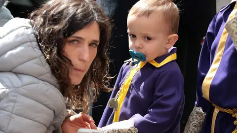 Primera procesión infantil de la Semana Santa de León organizada la Cofradía de la Agonía de Nuestro Señor. Fotos: Peio García.