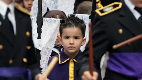 Primera procesión infantil de la Semana Santa de León organizada la Cofradía de la Agonía de Nuestro Señor. Fotos: Peio García.