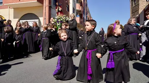 La Cofradía Nuestra Señora de las Angustias y Soledad de La Bañeza organiza la procesión del Santo Potajero, declarada de Interés Turístico Provincial. Foto: Campillo.