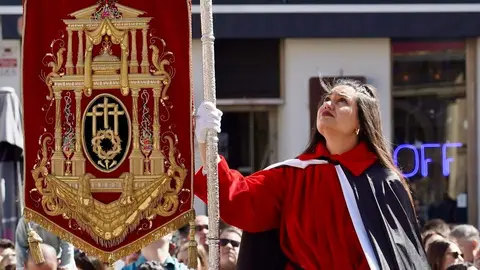Celebración del pregón a caballo organizado por la Cofradía de las Siete Palabras de Jesús en la Cruz. Foto: Campillo.